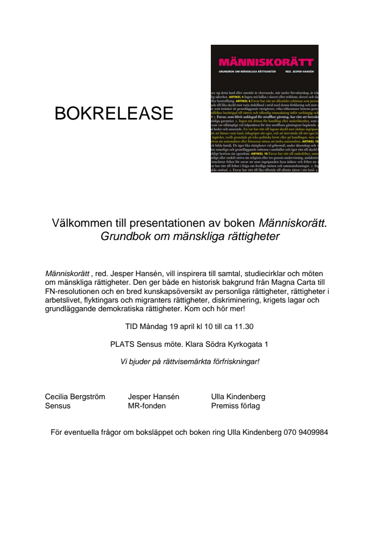 Bokrelease