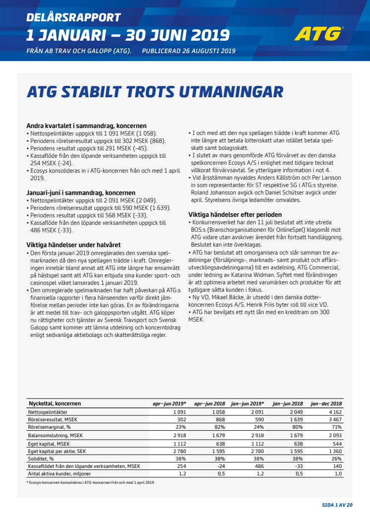 ​Delårsrapport: Stabilt trots utmaningar