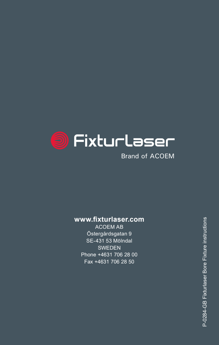 Fixturlaser Bore Fixture!