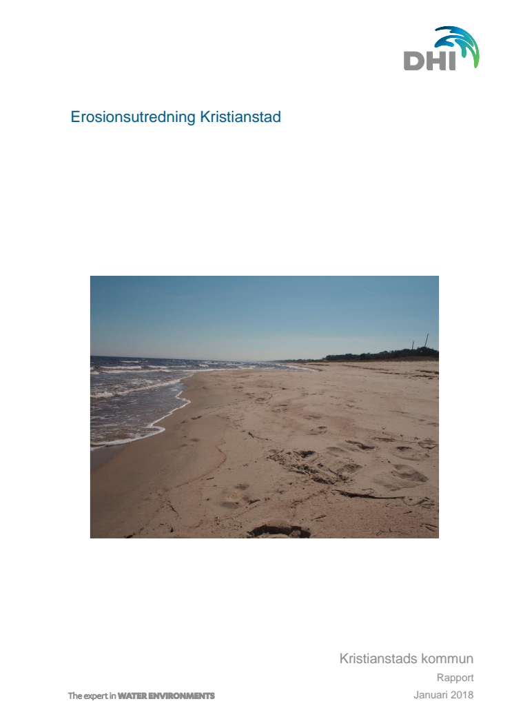 Erosionsutredning Kristianstad. DHI-rapport 180206