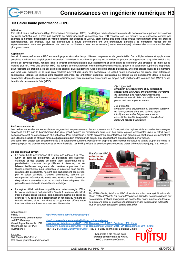 Calcul haute performance  - HPC FR 