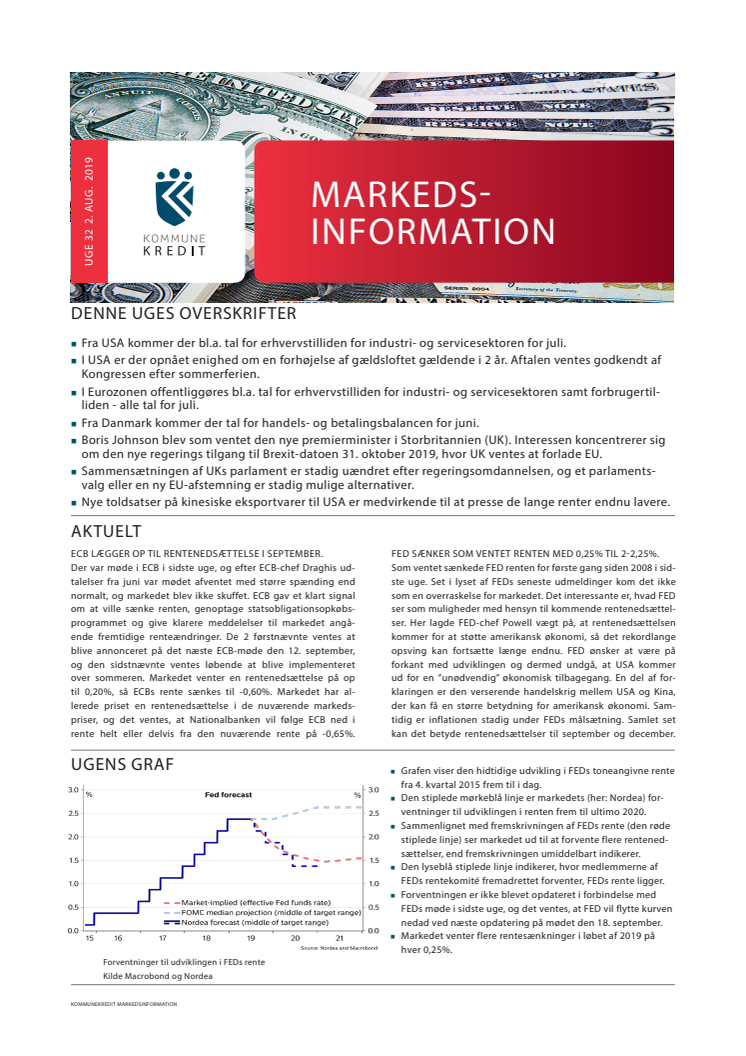 Markedsinformation 5. august 2019