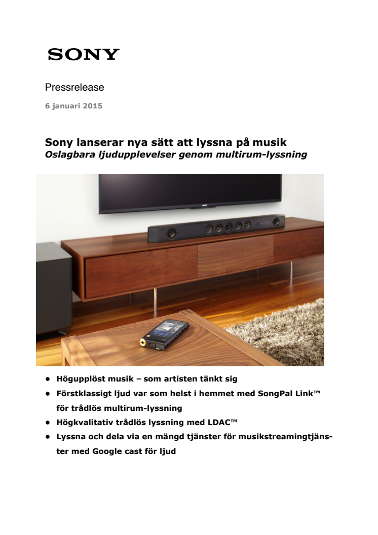 Sony lanserar nya sätt att lyssna på musik 