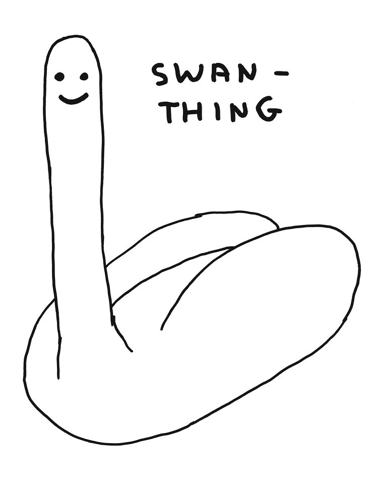 Spritmuseum_David Shrigley_Swan-thing