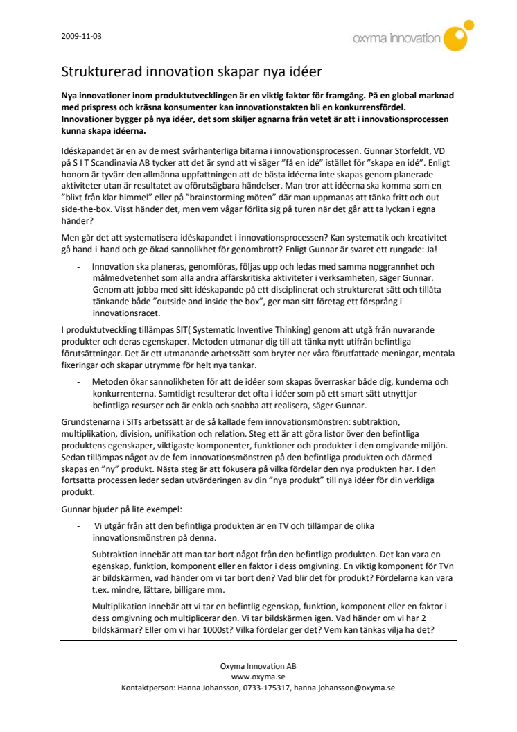 Strukturerad innovation skapar nya idéer och lönsamhet i företagen