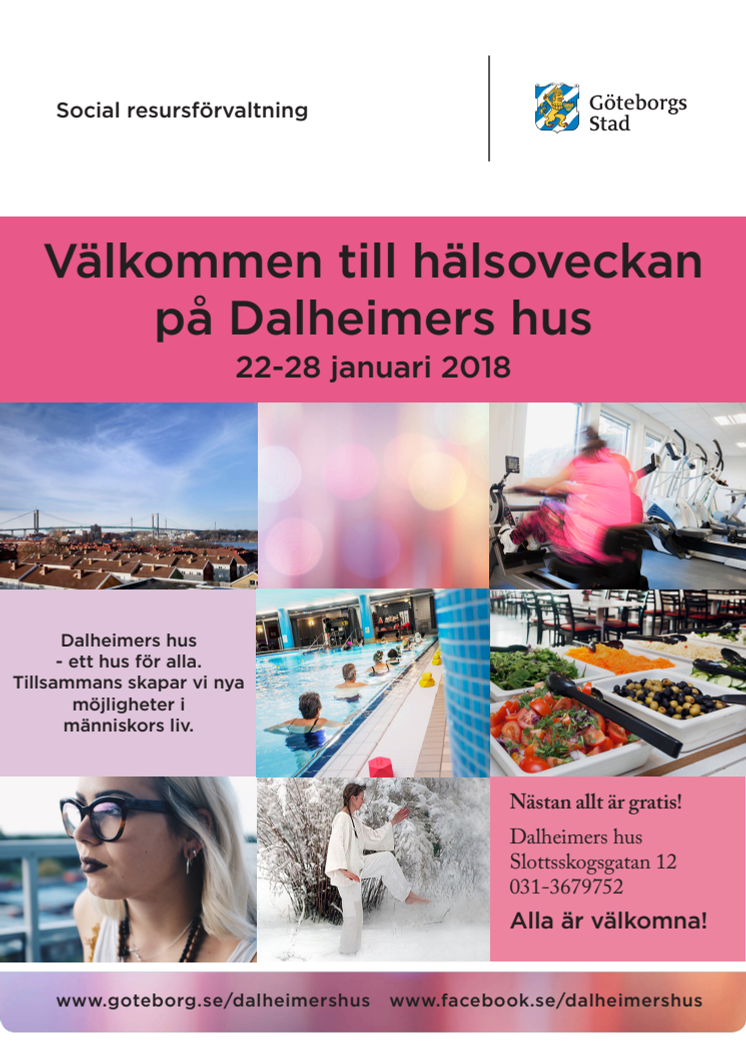 Program hälsoveckan Dalheimers hus 2018