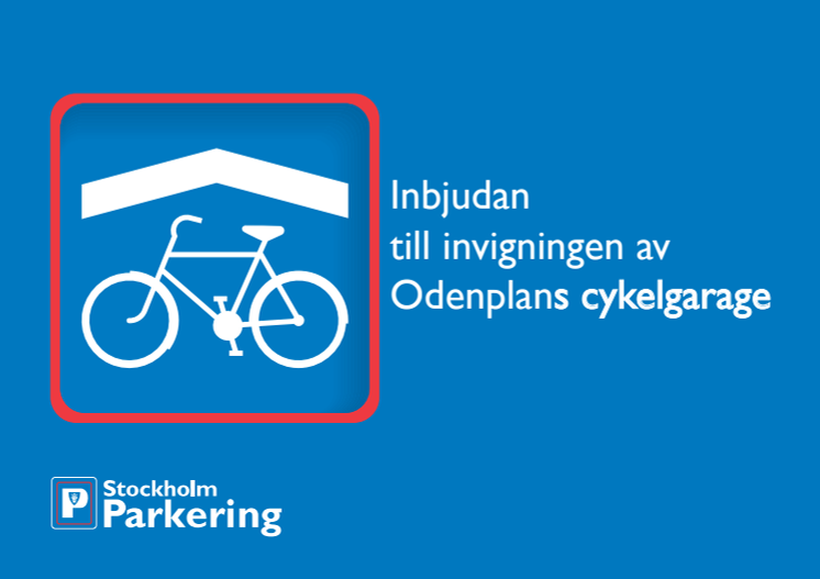 Pappersutskick inbjudan invigning cykelgarage Odelplan