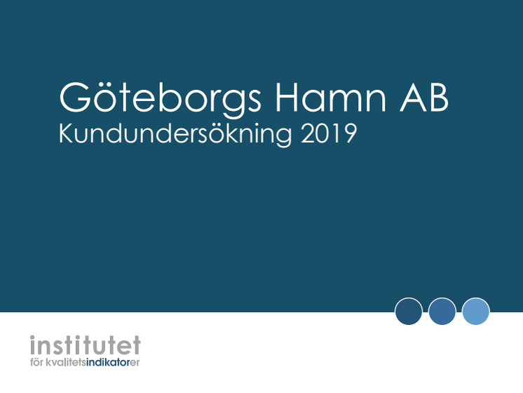 Kundundersökning - Göteborgs hamn