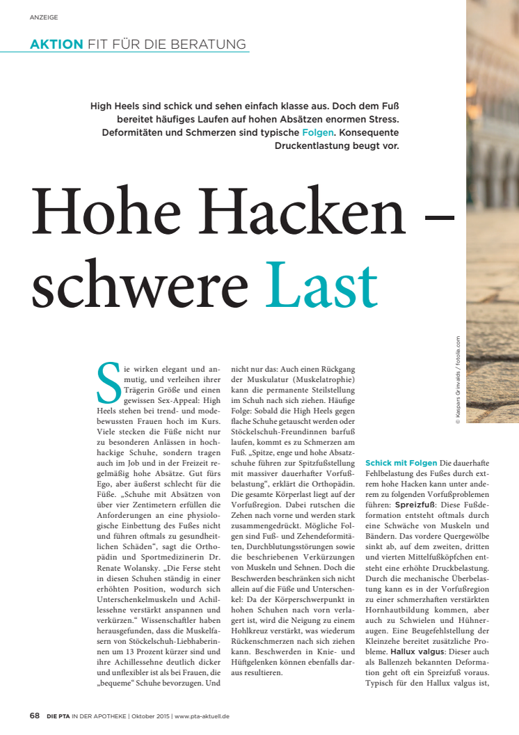 Hohe Hacken - schwere Last