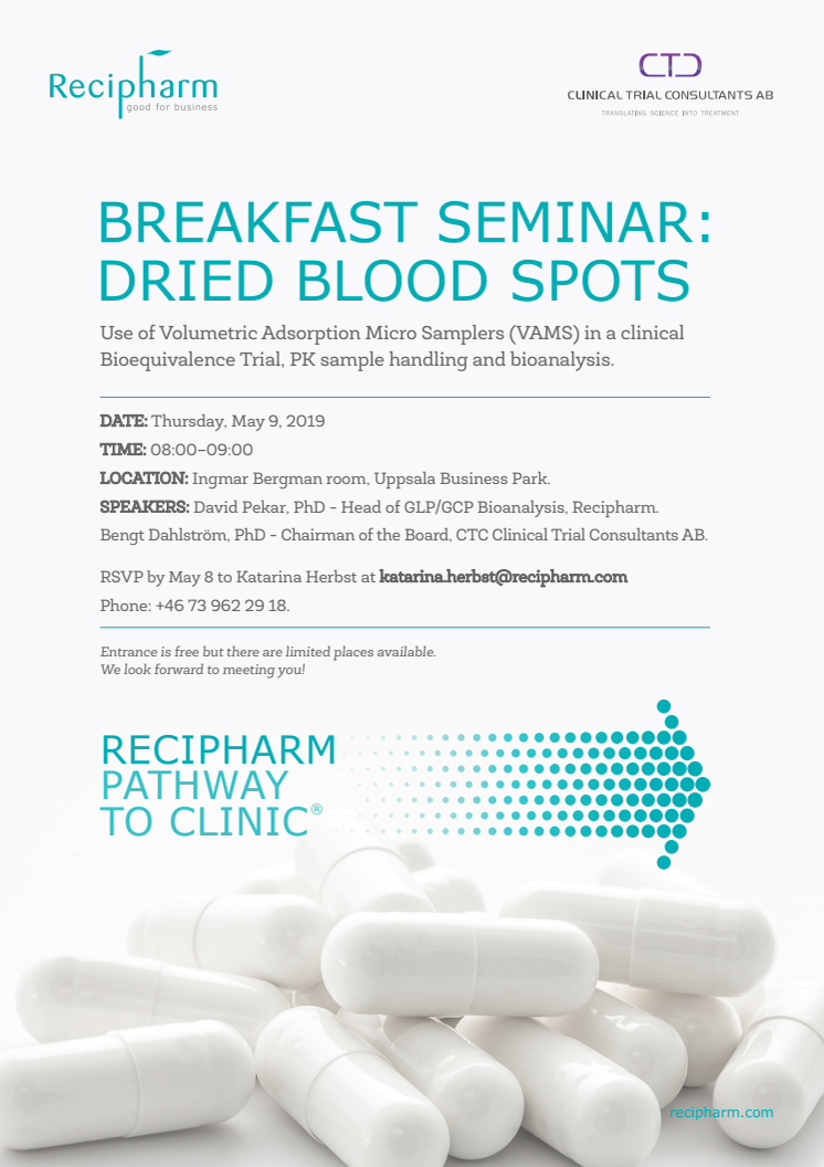 Invitation Seminar Blood Spots