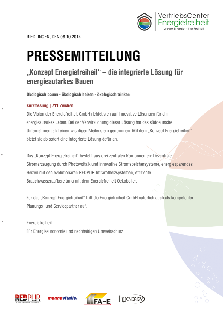 „Konzept Energiefreiheit“ – die integrierte Lösung für Energieautonomie