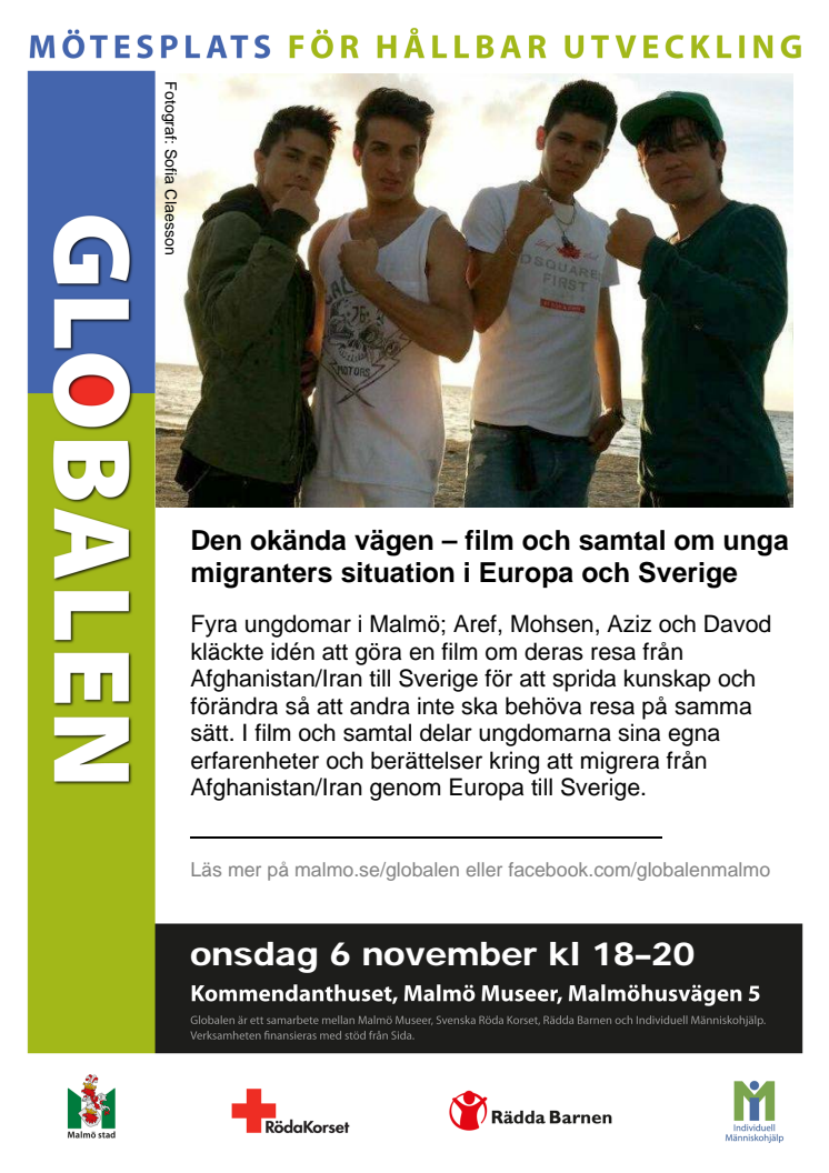 Den okända vägen — film och samtal om unga migranters situation i Europa och Sverige