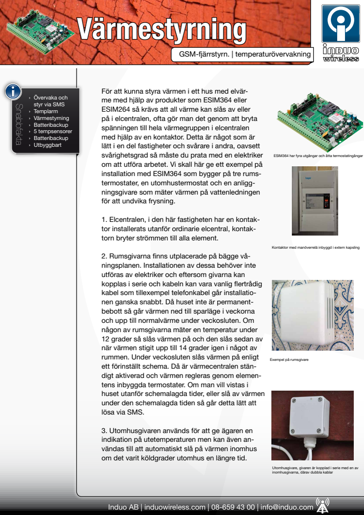 Värmestyrning med ESIM364