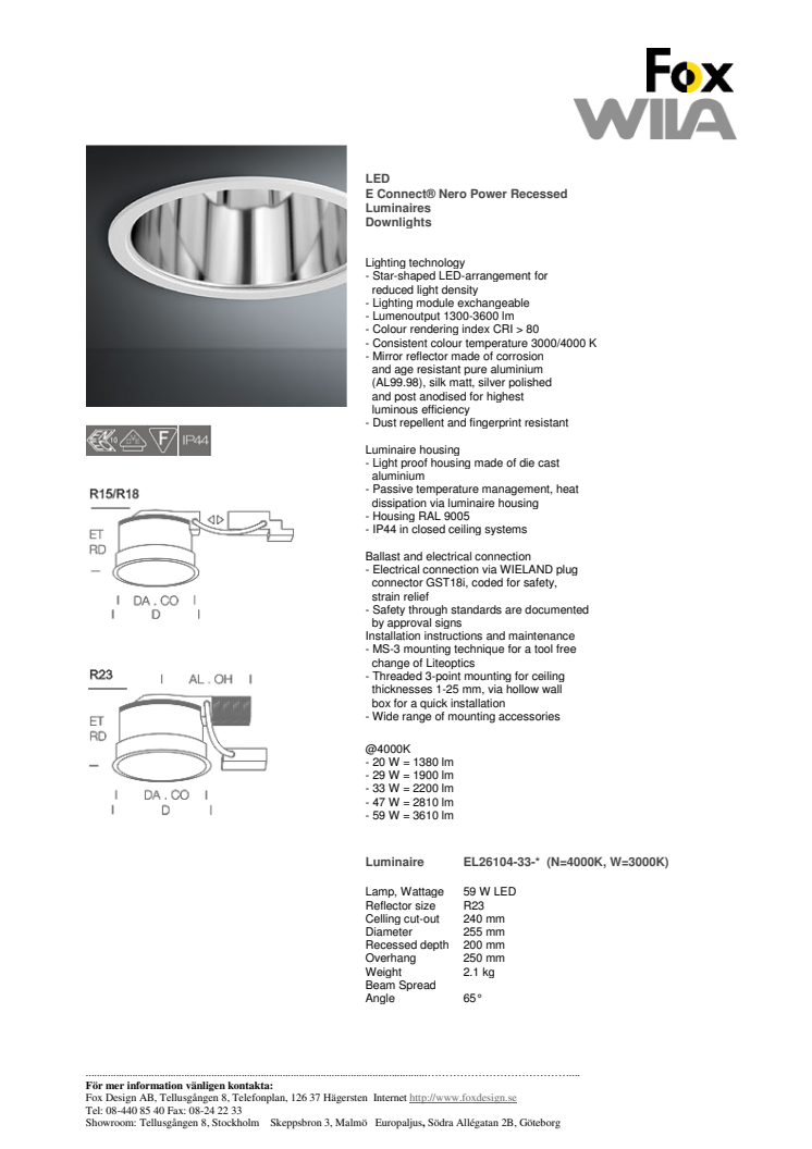 Produktblad Wila Nero Power som pdf.