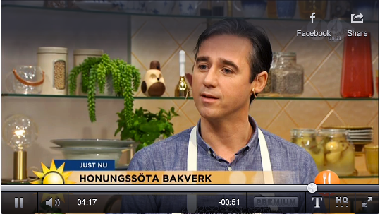 Sébastien Boudet på Nyhetsmorgon i tv4 den 22 november