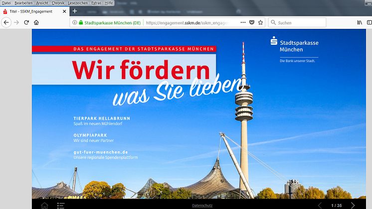 Cover Online-Magazin-Wir fördern, was Sie lieben