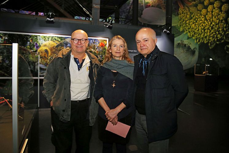 Wolfgang Georgsdorf, Julia Stoess und Yadegar Asisi im Panometer Leipzig