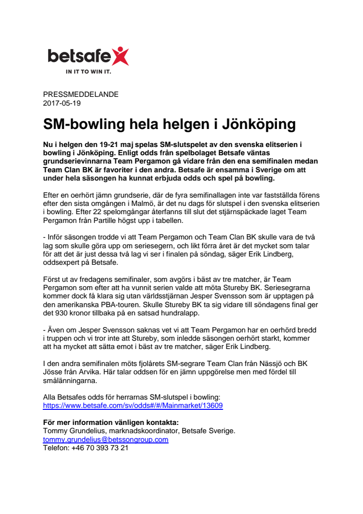 SM-bowling hela helgen i Jönköping 