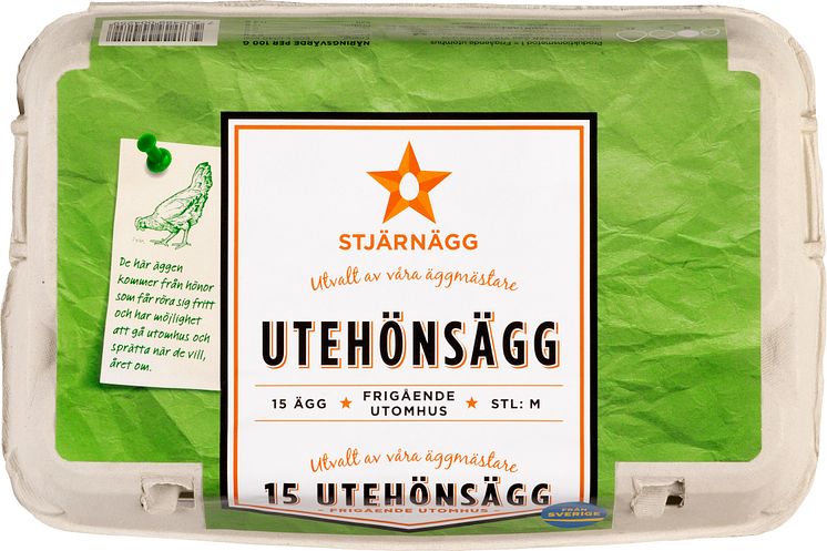 Utehönsägg 15-p ovan