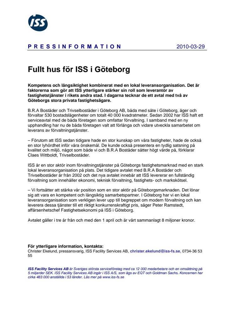 Fullt hus för ISS i Göteborg