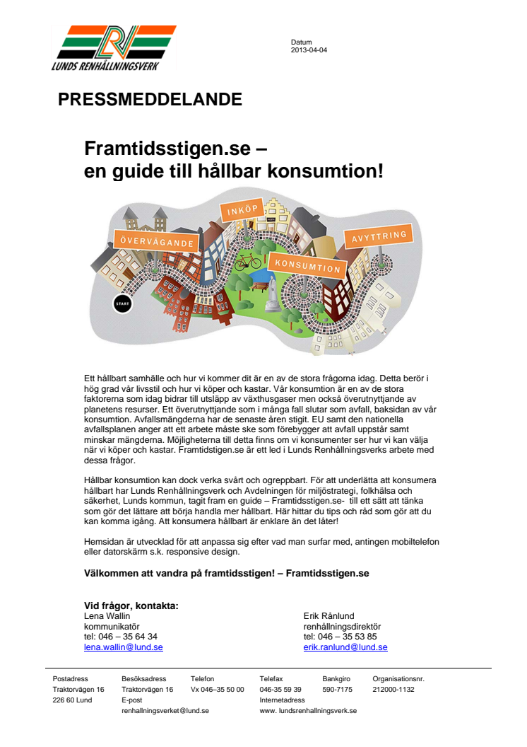 Framtidsstigen.se – en guide till hållbar konsumtion