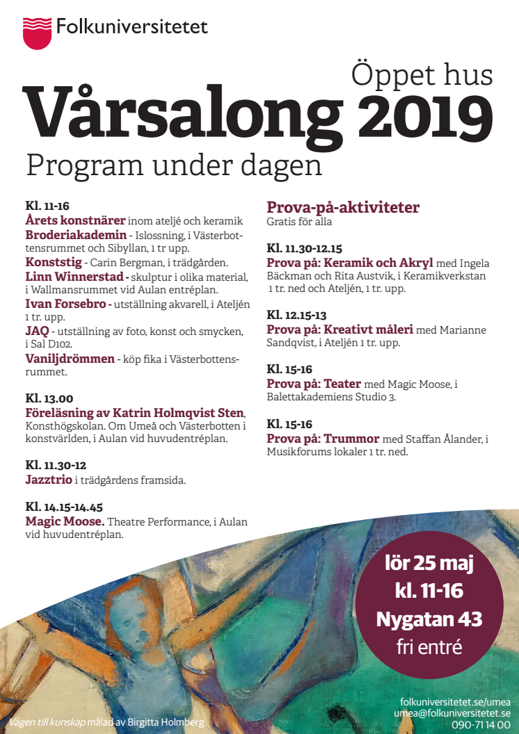 Vårsalong 2019 program och hålltider