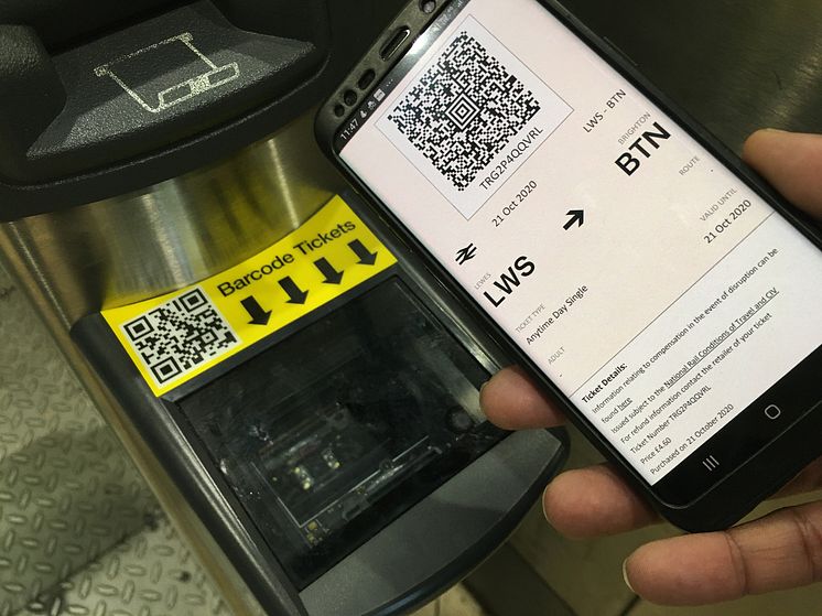 E-tickets open gates with new barcode readers