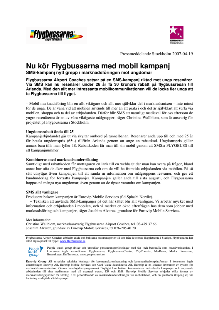 Nu kör Flygbussarna med mobil kampanj