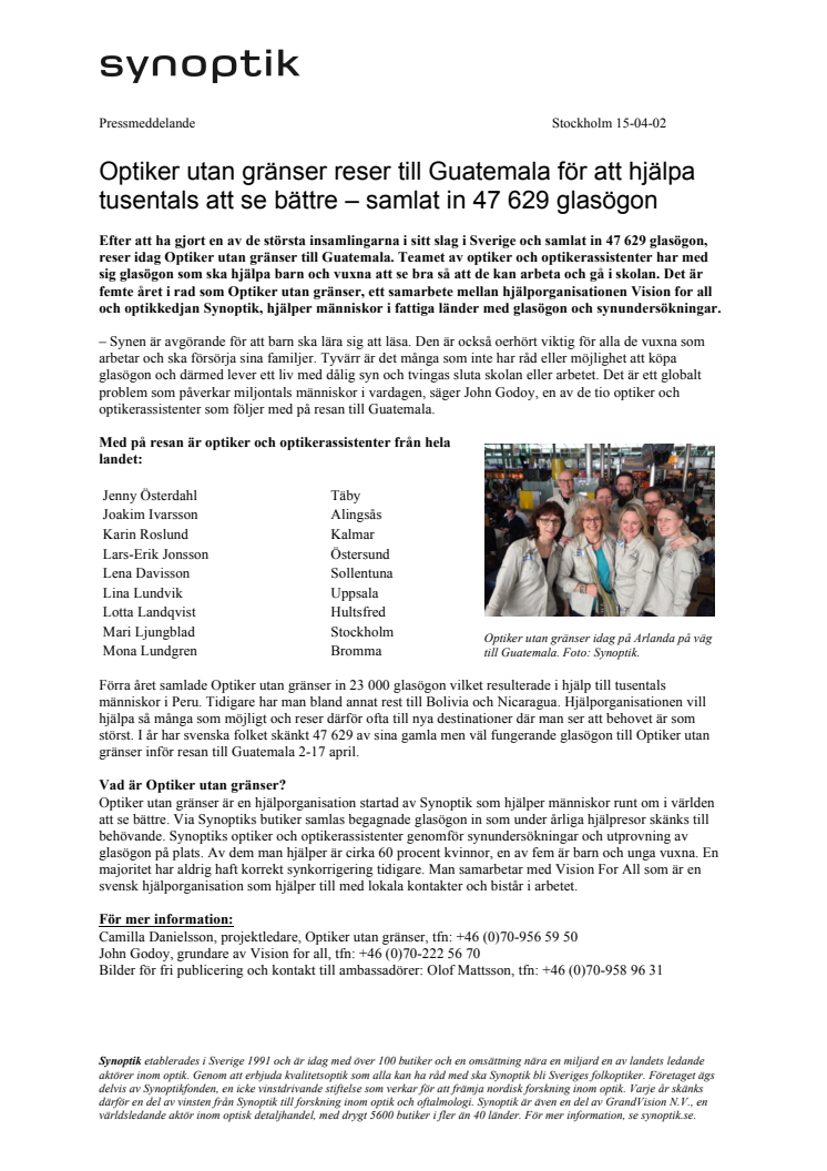 Optiker utan gränser reser till Guatemala för att hjälpa tusentals att se bättre – samlat in 47 629 glasögon