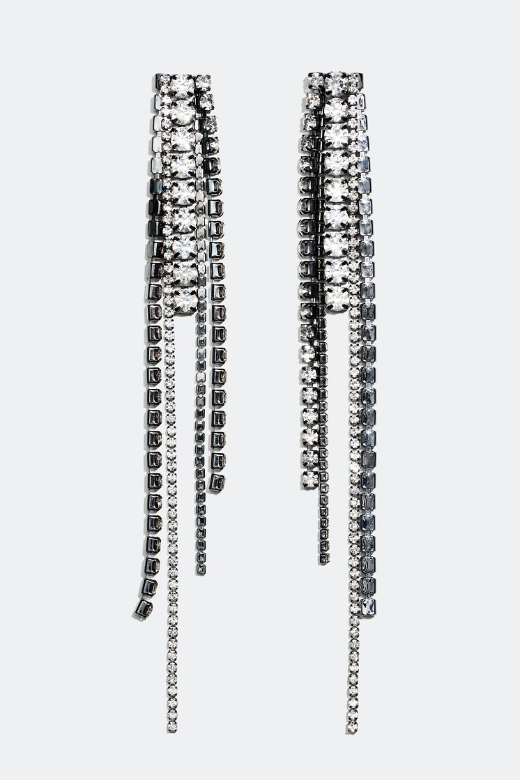 Earrings with rhinestones