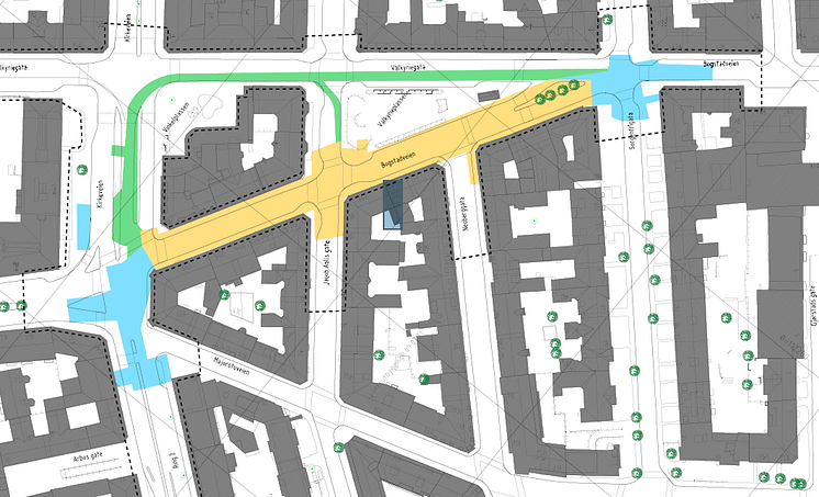 Prosjekt Majorstuen kart over anleggsområdet