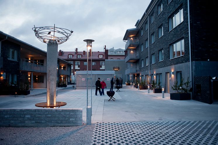 Kvarteret Sparven i Luleå med LED-belysning från Fox Design