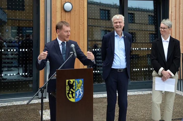 v.l.: Michael Kretschmer, Karsten Schütze und Susan Graf
