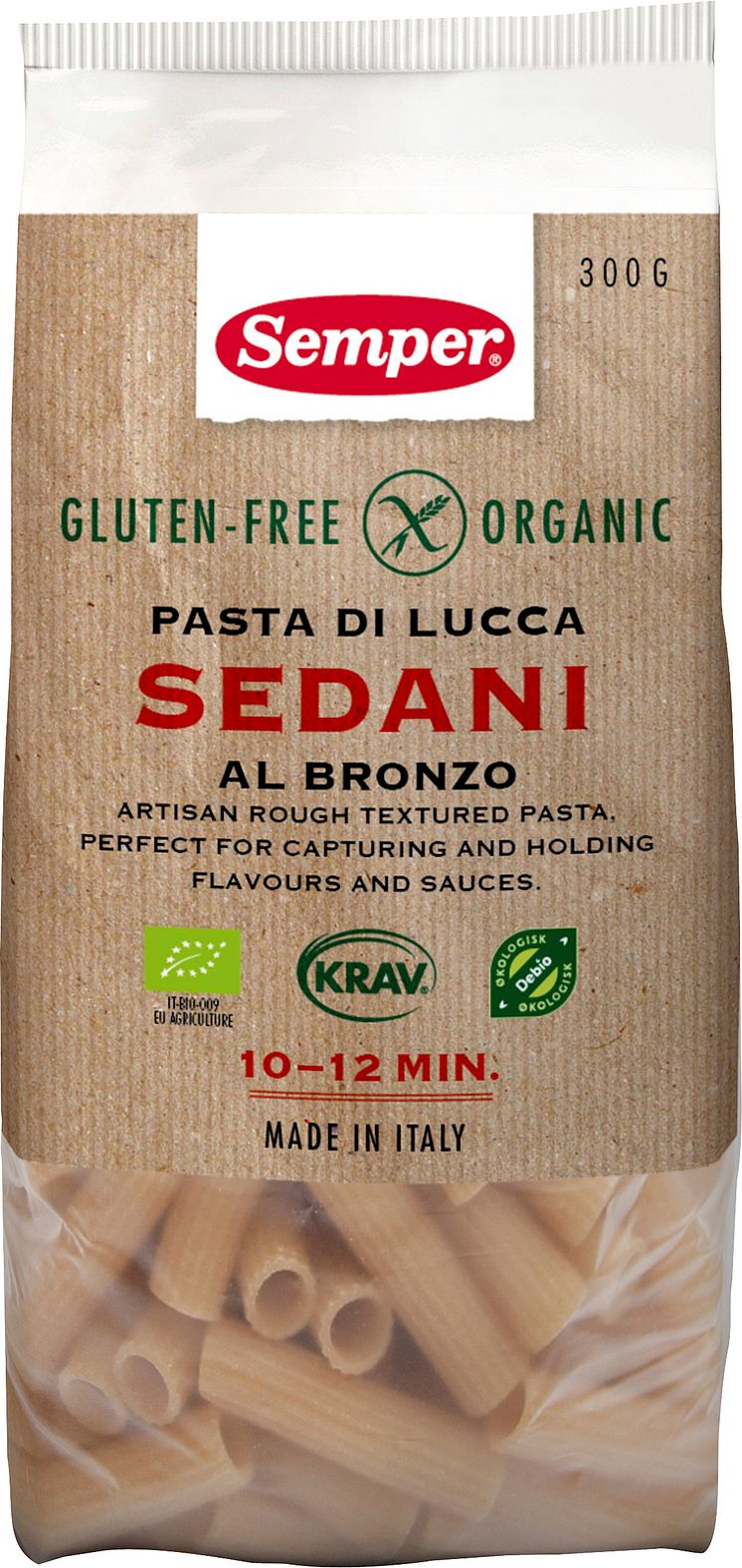 Sedani - glutenfri och ekologisk pasta