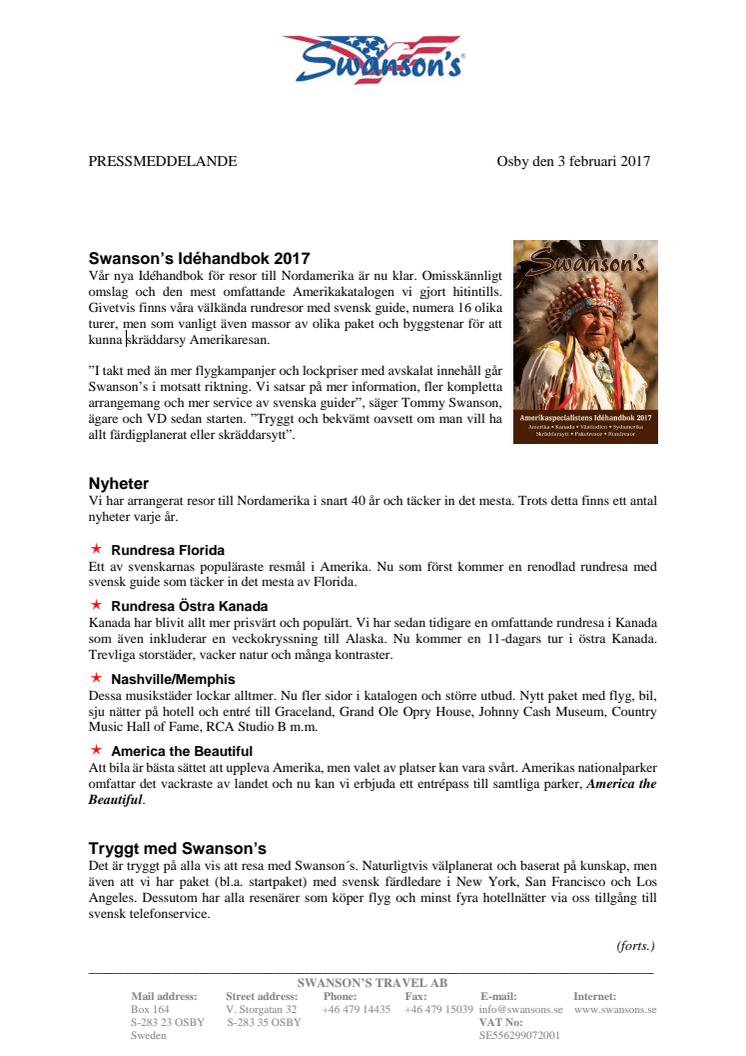 Swanson’s Idéhandbok 2017