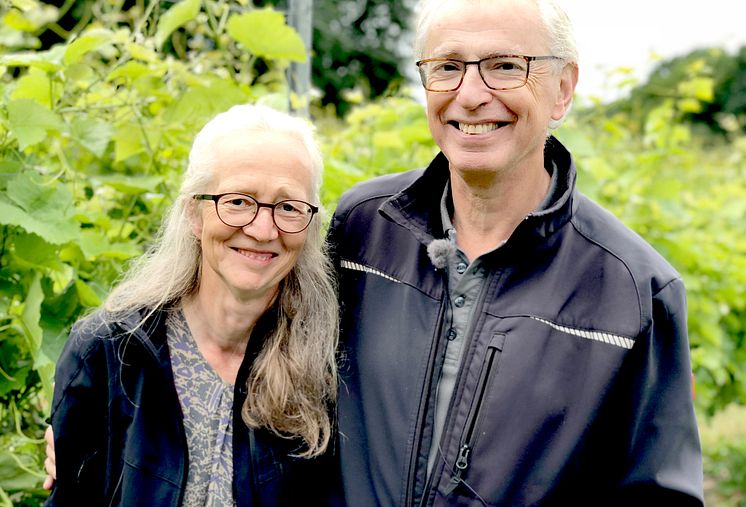 Nina och Niels Fink driver Vejrhøj vingård. Foto: Anna Lind Lewin.