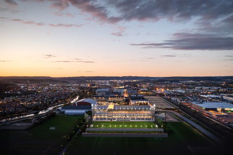 Kungsbacka arena, vy mot fotbollsarenan