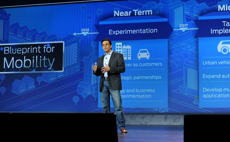 Mark Fields, adm. dir for Ford Motor Company på Consumer Electronics Show i Las Vegas