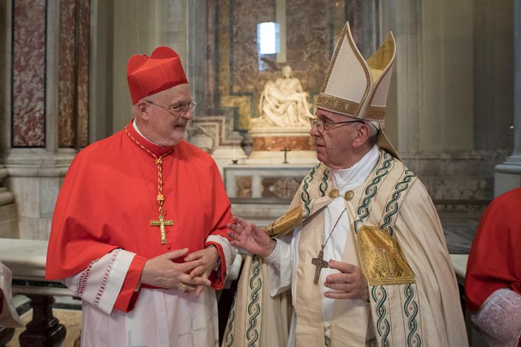 Påve Franciskus och kardinal Arborelius 2017