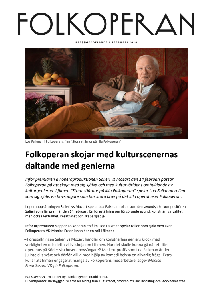 Folkoperan skojar med kulturscenernas daltande med genierna