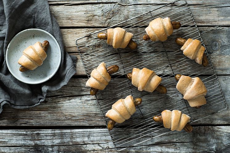 Pølsehorn med fuldkorn