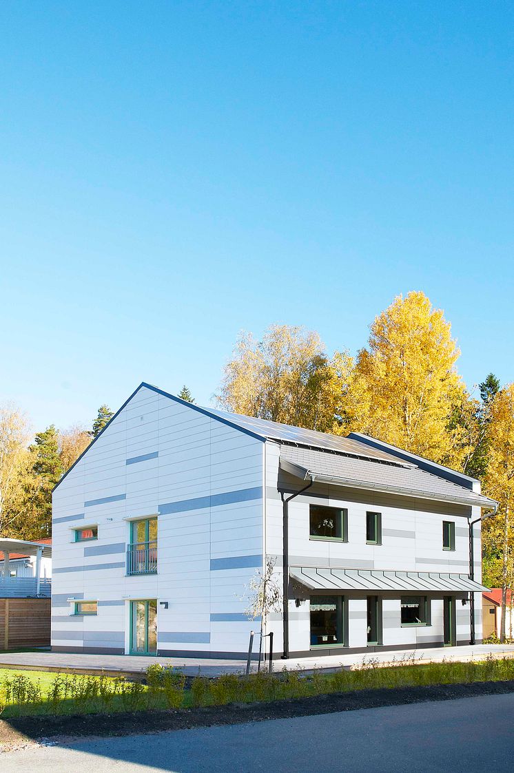 Solceller från Monier på Passivhus Fiskarhedenvillan