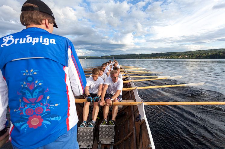 Träning inför Leksandsrodden med Brudpiga Roddklubb