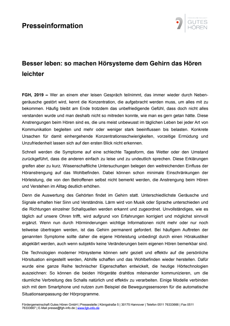 Besser leben: so machen Hörsysteme dem Gehirn das Hören leichter