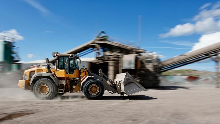 Volvo hjullastare hos Ragn-Sells Häradsudden