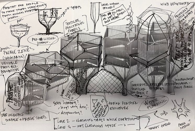 Interstitial Towers, Workshop Sketch