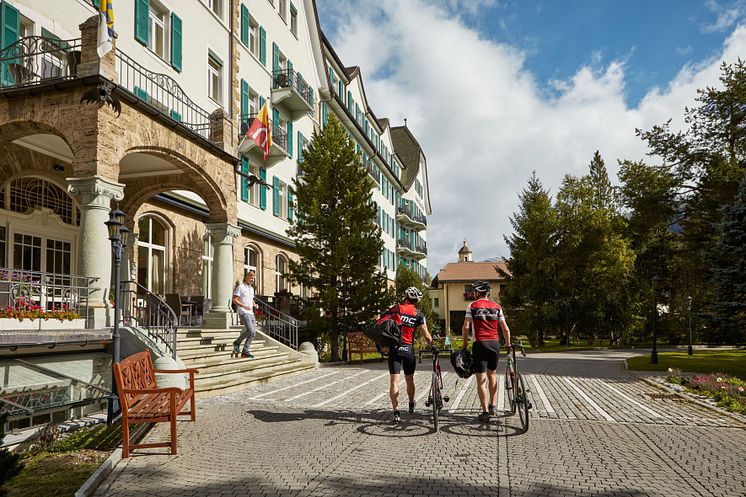 Roadbiker im Swiss Bike Hotel Cresta Palace in Celerina in der Region Graubünden 