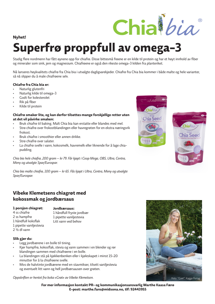 Nyhet! Superfrø proppfull av omega-3