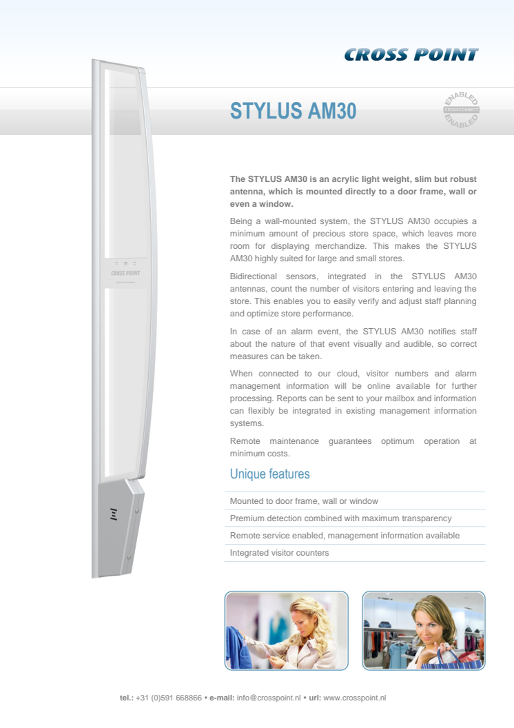 Larmbågar från Gate Security - Cross Point Stylus AM30