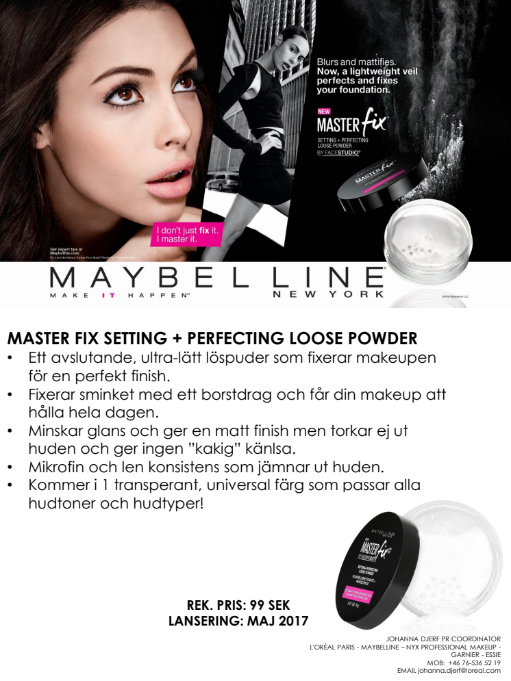 Maybelline Masterfix - Setting and perfecting loose powder